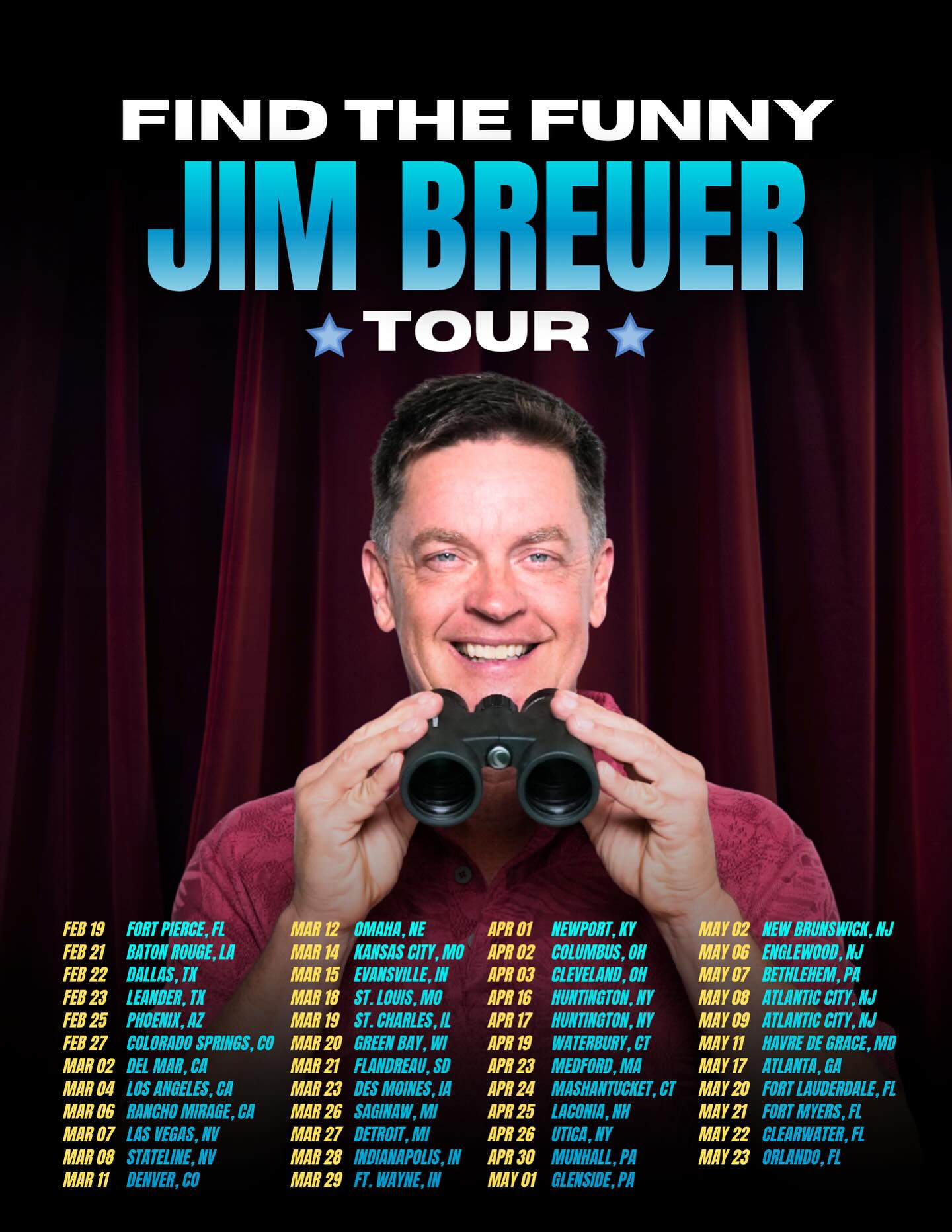 Jim Breuer Find The Funny Tour Poster 2026